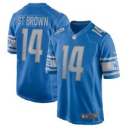 Amon-Ra St. Brown, Detroit Lions - Blue